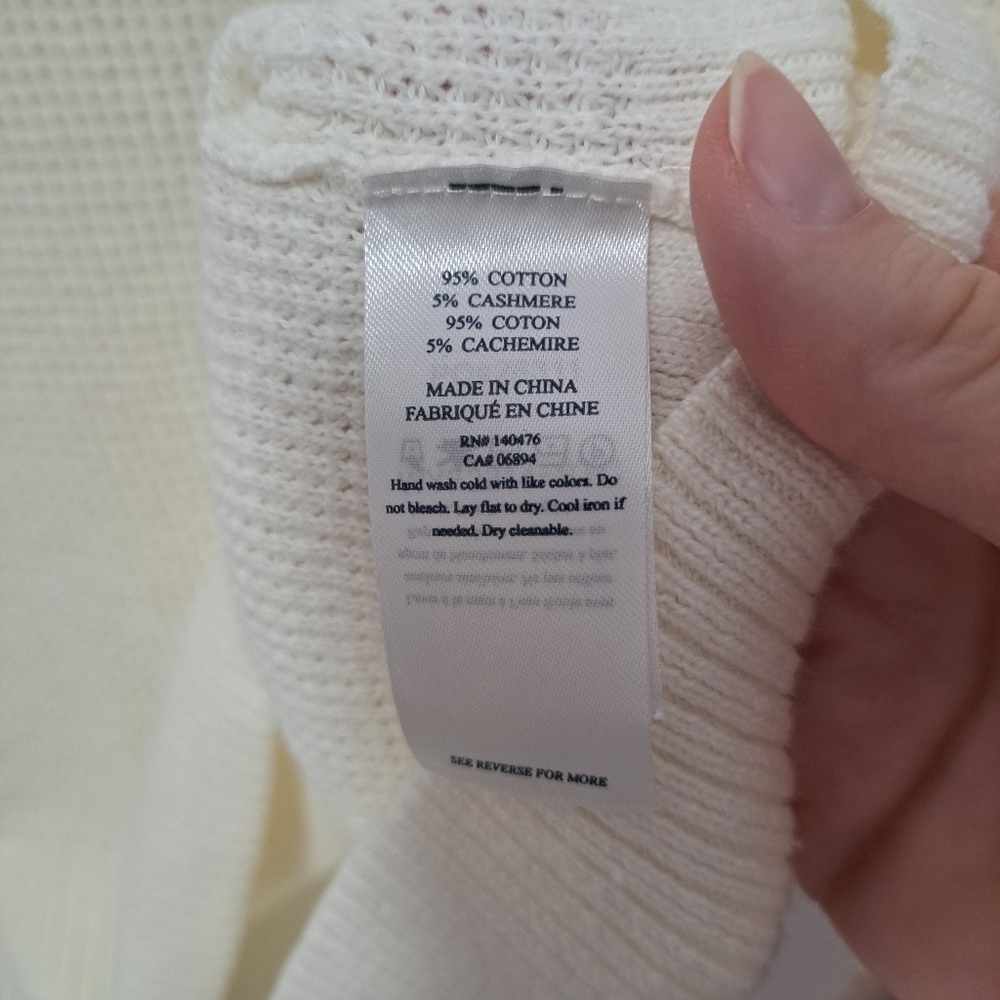 Faherty Throwback Crew Cashmere Blend Sweater Sta… - image 8